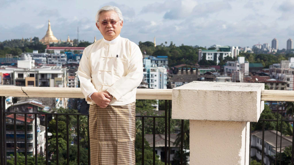 Serge Pun with the Shwedagon Pagoda in the background